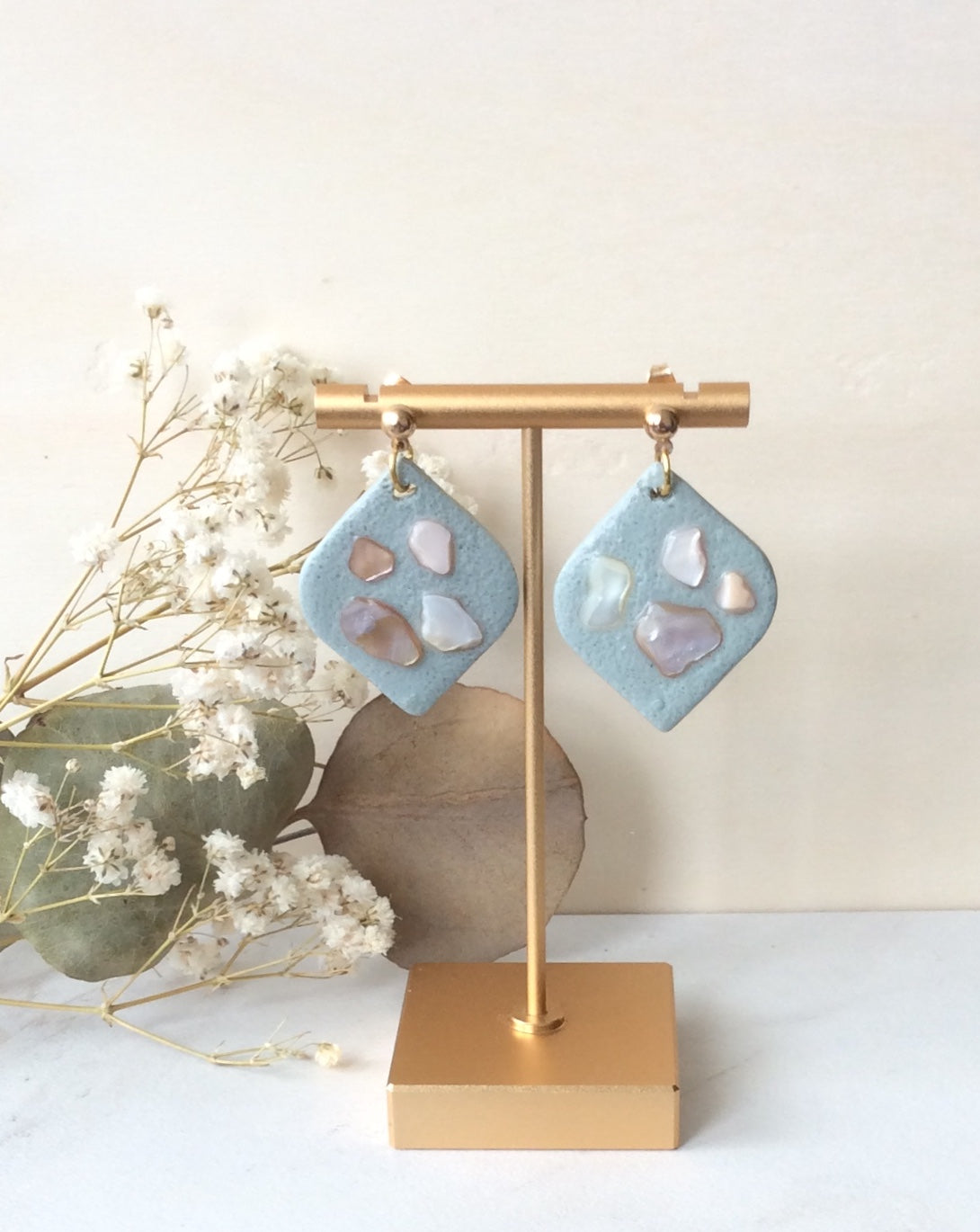 Shell Beach in Sea Foam Blue with Shell Detail