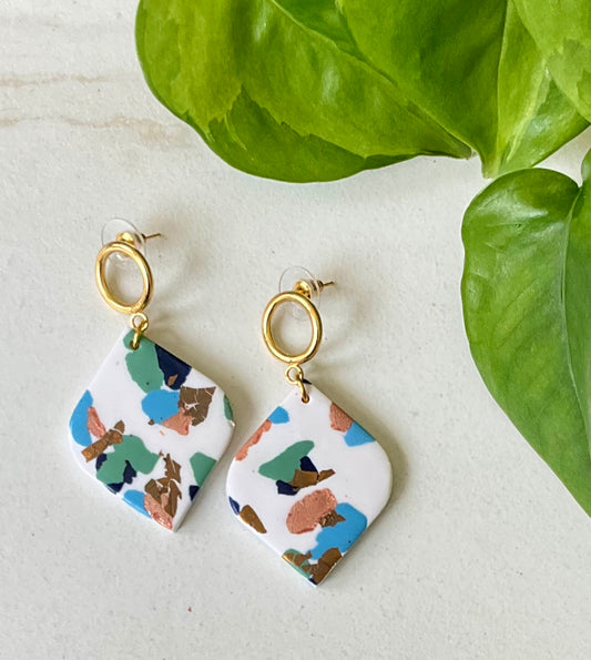 Terrazzo in Multiple Colors with Metal Detail